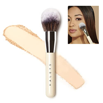 HALEYS Powder Brush VEGAN+CRUELTY-FREE, Soft, Streak-free, Perfect Blending, Buff, Blurs, Smooths, C...