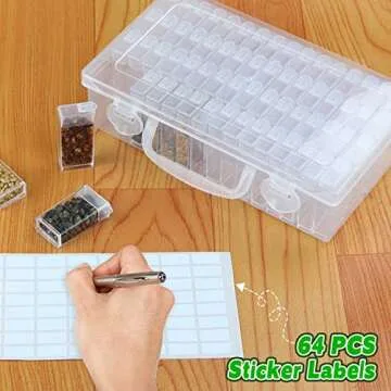 64 Slots Plastic Seed Storage Box Organizer for Gardening