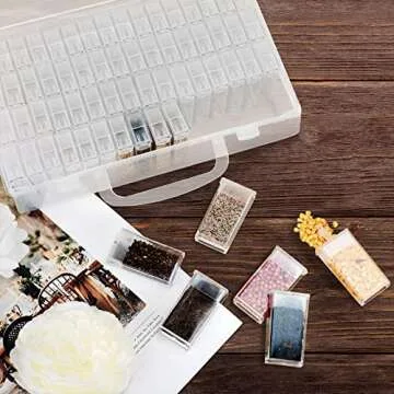 64 Slots Plastic Seed Storage Box Organizer for Gardening