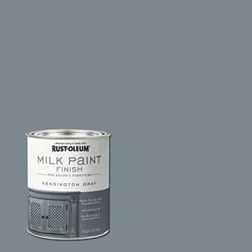 Rust-Oleum 331053 Milk Paint Finish, Quart, Kensington Gray , 32 Fl Oz (Pack of 1)