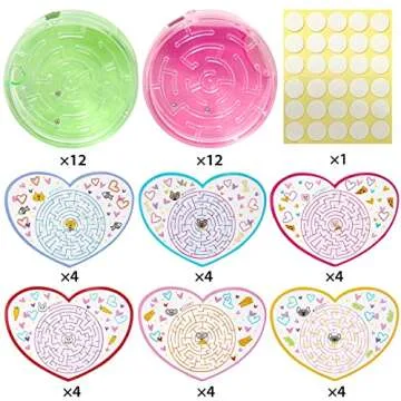 JOYIN 24 Packs Valentine Slime in Maze Boxes with Cards for Boys Girls Kids Classroom Exchange Prize...