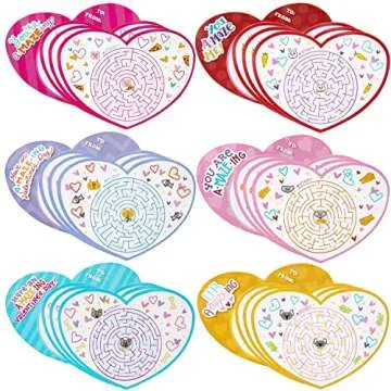 JOYIN Valentine Slime Packs for Kids - 24 Maze Boxes