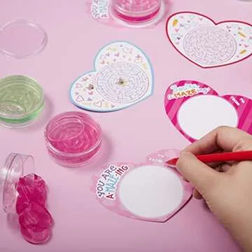 JOYIN Valentine Slime Packs for Kids - 24 Maze Boxes