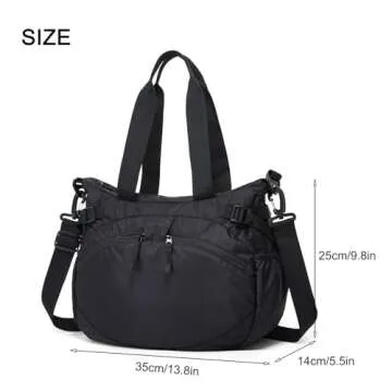 forestfish Small Gym Tote Bag, Carry on Luggage Handbag Shoulder Bag Lightweight Waterproof