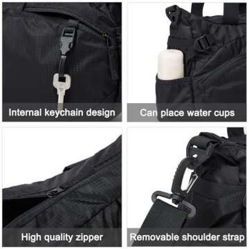 forestfish Small Gym Tote Bag, Carry on Luggage Handbag Shoulder Bag Lightweight Waterproof