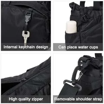 forestfish Small Gym Tote Bag, Carry on Luggage Handbag Shoulder Bag Lightweight Waterproof