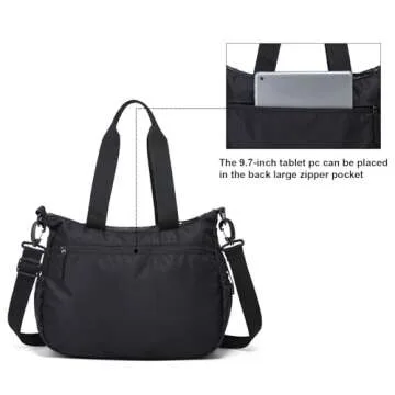 forestfish Small Gym Tote Bag, Carry on Luggage Handbag Shoulder Bag Lightweight Waterproof