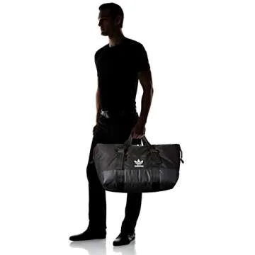 adidas Originals Weekender Duffel Bag, Black, One Size