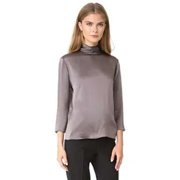Vince Women's Long Mock Neck Blouse