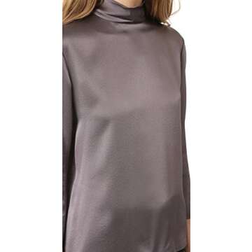 Vince Women's Long Mock Neck Blouse