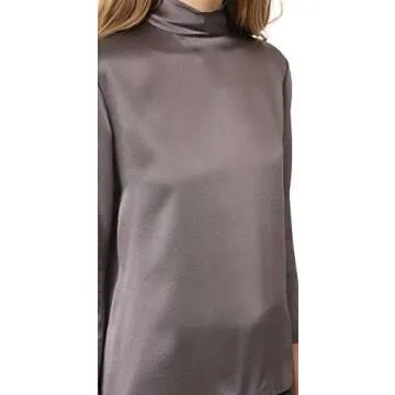 Vince Women's Long Mock Neck Blouse