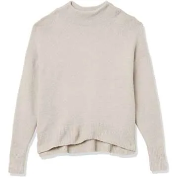 Mock Neck Cozy Sweater - Oversized Soft Long Sleeve