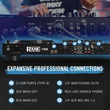 RANE FOUR Advanced 4 Channel Stems DJ Controller - Cutting Edge Performance