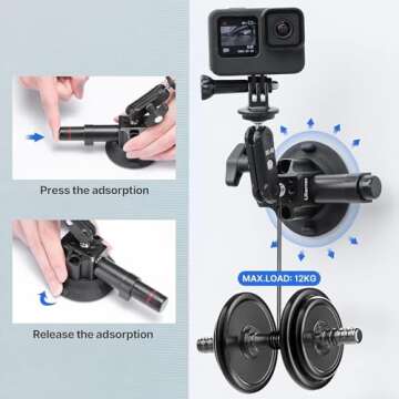 UURig SC-01 Suction Mount for Action Cameras and Phones
