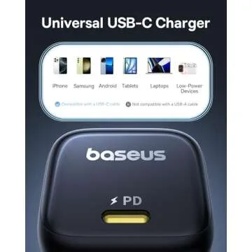Baseus 45W Compact USB-C Fast Charger for All Devices