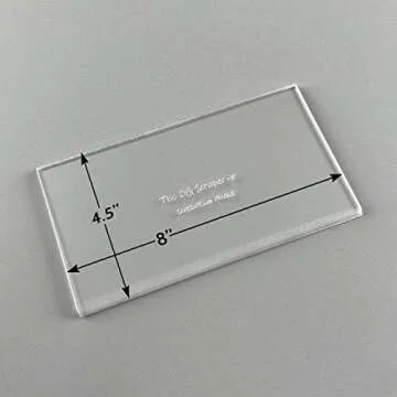 CAKESAFE 8 Inch OG Scraper - Clear Acrylic Cake Smoother with Beveled Edge