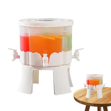 4 Grids Beverage Dispenser - 360° Rotatable Drink Server