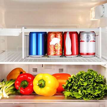 SimpleTrending Under Cabinet Organizer Shelf, 2 Pack Wire Rack Hanging Storage Baskets for Kitchen Pantry, White