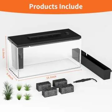 ERAARK Betta Fish Tank with LED Light and Filter