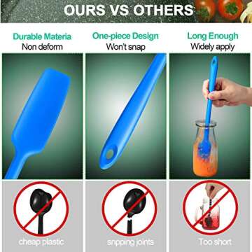 Long Handle Silicone Jar Spatula - Perfect Kitchen Tool