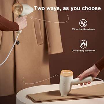 Compact Bear Travel Steamer for Quick Wrinkle Removal