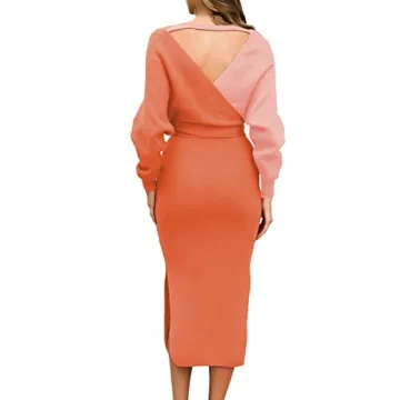 Viottiset Elegant Batwing Sleeve MIDI Dress for Women