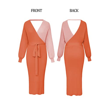 Viottiset Elegant Batwing Sleeve MIDI Dress for Women