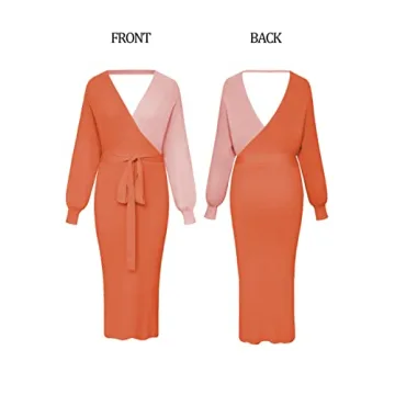 Viottiset Elegant Batwing Sleeve MIDI Dress for Women