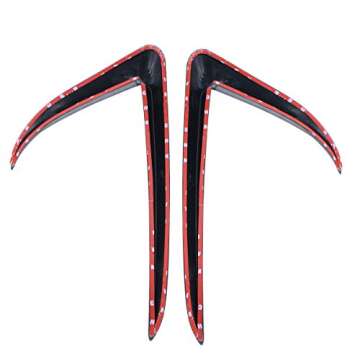 NewYall Front Left Driver and Right Passenger Side Carbon Fiber Fog Light Lamp Eyebrow Cover Trim