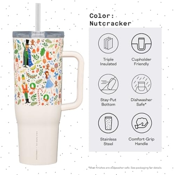 Nutcracker Ballet Tumbler 40 oz - Insulated & Festive