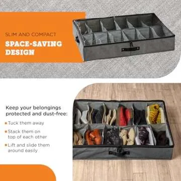 storageLAB Under Bed Storage Containers for Shoes and Clothes