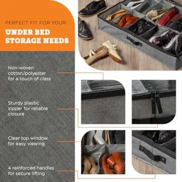 storageLAB Under Bed Storage Containers for Shoes and Clothes