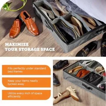 storageLAB Under Bed Storage Containers for Shoes and Clothes