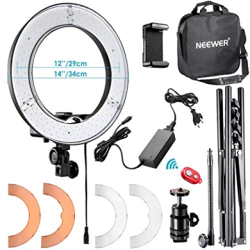 Neewer RL-12 LED Ring Light Kit for YouTube and Makeup Videos