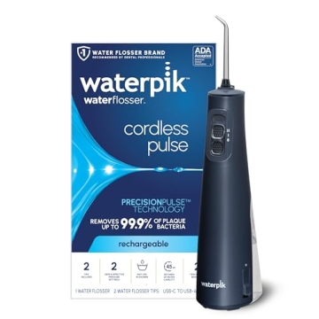 Waterpik Cordless Pulse Rechargeable Water Flosser for Teeth and Gum Care - Ada Accepted, Portable &...