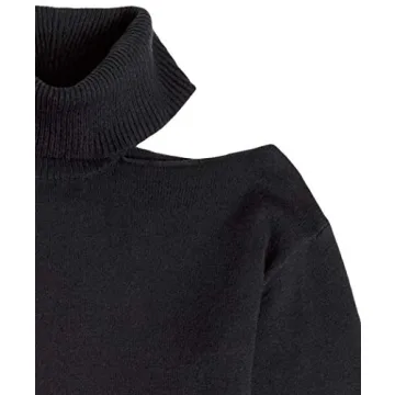 Josephine Cutout Turtleneck Sweater for Versatile Style