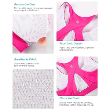 RUNNING GIRL High Impact Sports Bra for Women