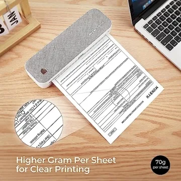 MUNBYN A4 Thermal Paper Rolls - BPA Free & Clear Printing