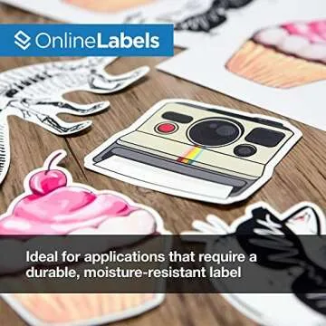 8.5 x 11 Waterproof Polyester Sticker Paper for Laser Printers