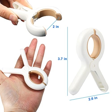 PAMISO 12 PCS Beach Towel Clips for Secure Outdoor Use