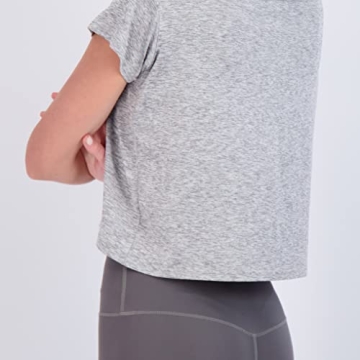 Real Essentials 5 Pack Women's Crop Tops for Active Wear