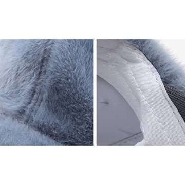 Avilego Winter Baseball Cap Women Men Cozy Faux Fur Baseball Cap Adjustable Trucker Cap for Outdoor Sports Beige