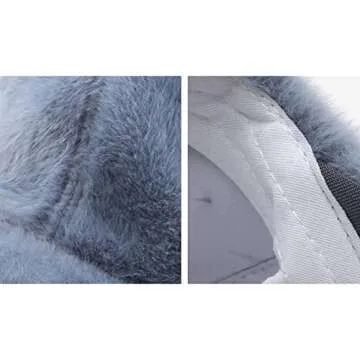 Avilego Winter Baseball Cap Women Men Cozy Faux Fur Baseball Cap Adjustable Trucker Cap for Outdoor Sports Beige