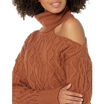 Trendy Cropped Turtle Neck Sweater for Women