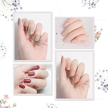 Gellen Gel Nail Polish Kit, 6 Colors Neutral Nudes Gel Polish Set, Nail Art Design Popular Home/Salon DIY Nail Gel Polish Manicure Starter Kit