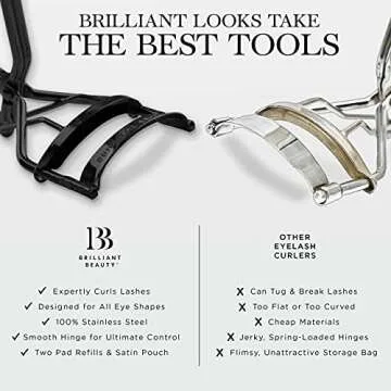 Brilliant Beauty Eyelash Curler for Effortless Lash Curls