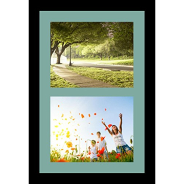 ArtToFrames Satin Black Collage Photo Frame for Two 8x10s