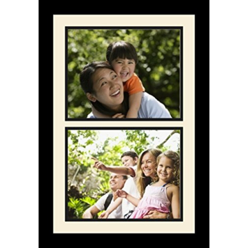 ArtToFrames Satin Black Collage Photo Frame for Two 8x10s