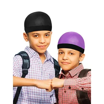 Kids Satin Wave Caps - 6 Pack of Stylish Beanie Caps