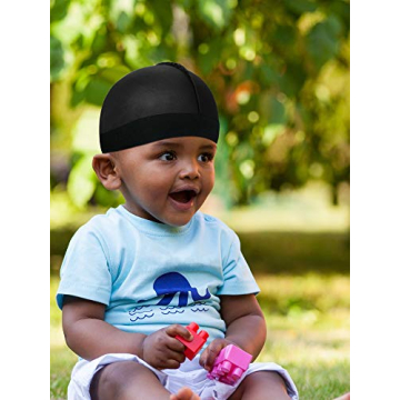 Kids Satin Wave Caps - 6 Pack of Stylish Beanie Caps